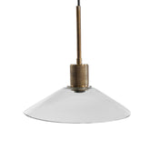 Prime Furniture - Ashley Furniture - Chaness Lighting - Glass Pendant Light (1/CN) / Clear/Brass - L000718